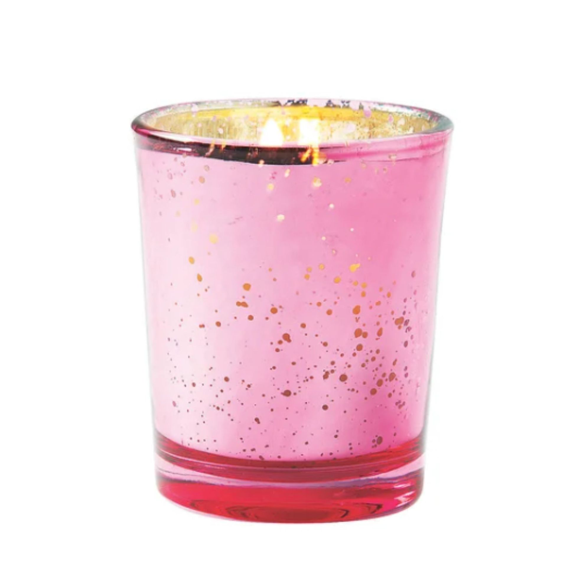 Tempat lilin merah muda