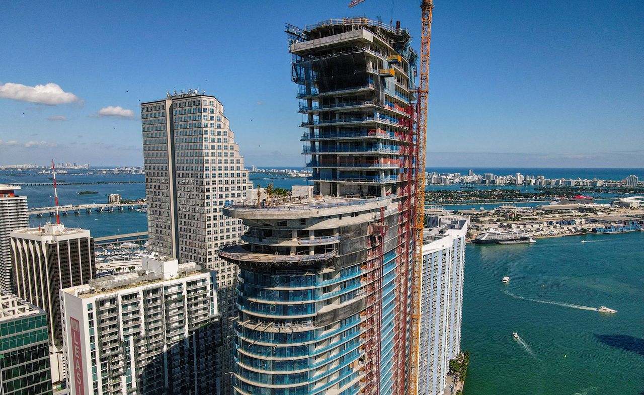 Aston Martin&#039;s branded residences in Miami seen under construction