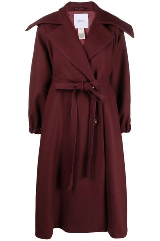 Patou Belted Double Breasted Coat