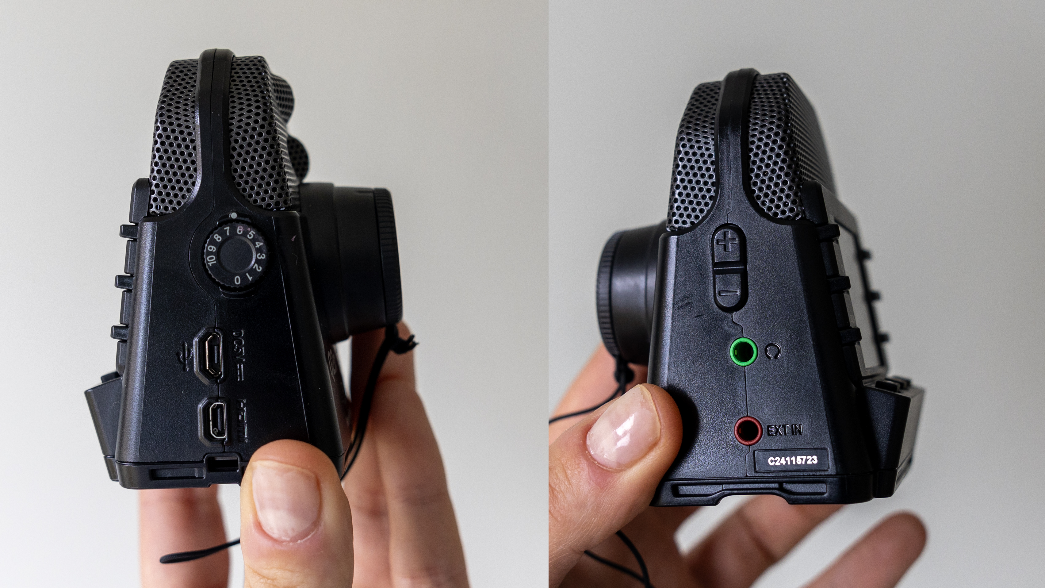 The ports on the sides of the Zoom Q2n-4k