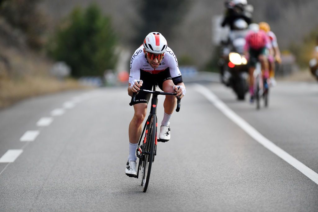 BESSGES FRANCE FEBRUARY 04 Benjamin Thomas of France and Team Cofidis during the 52nd toile De Bessges Tour Du Gard 2022 Stage 3 a 155km stage from Bessges to Bessges EtoiledeBesseges EDB2022 on February 04 2022 in Bessges France Photo by Luc ClaessenGetty Images