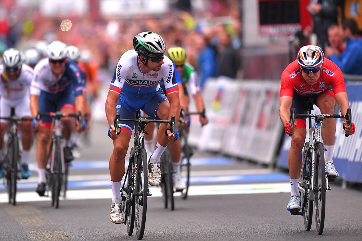 Peter Sagan and Alexander Kristoff after the sprint