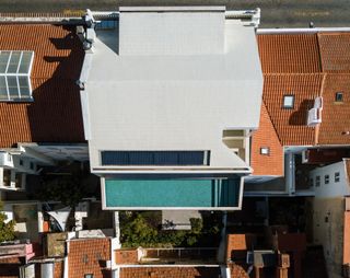 Aerial view of the Inês Lobo and Paolo Mendes da Rocha-renovated house in Lisbon