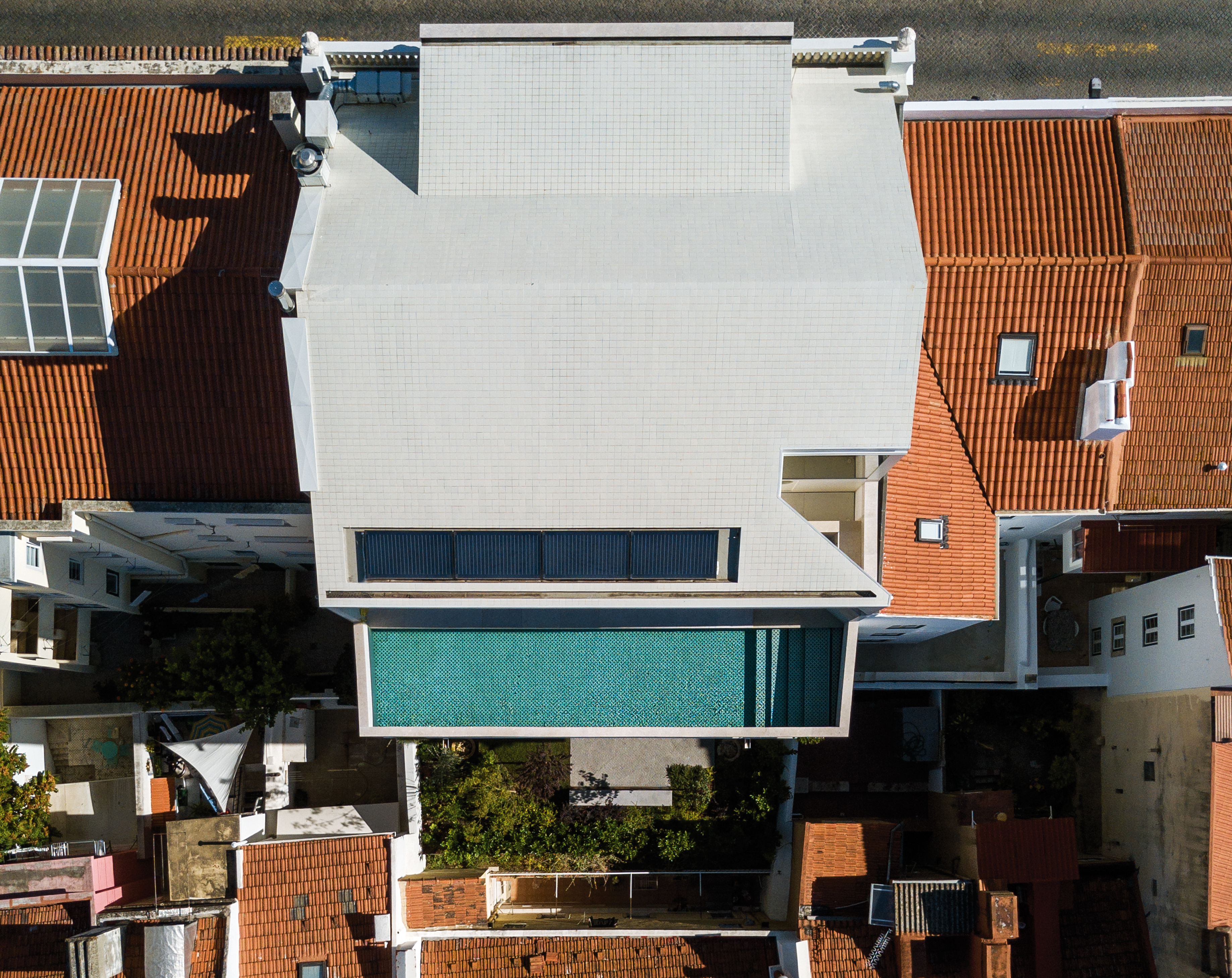 Aerial view of the Inês Lobo and Paolo Mendes da Rocha-renovated house in Lisbon