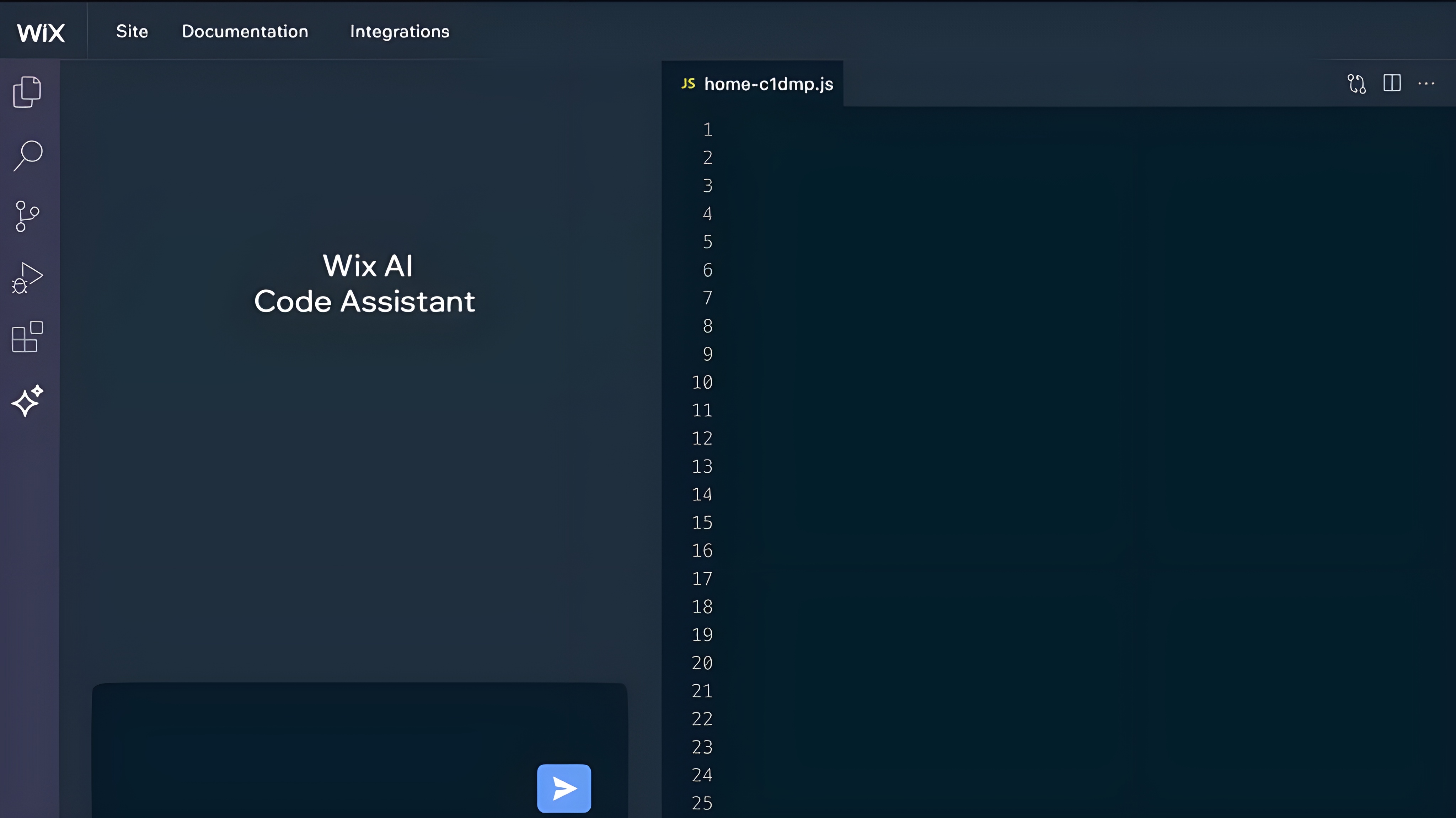 Screenshot of Wix Studio being used