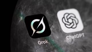 The Grok and ChatGPT apps on a smartphone.