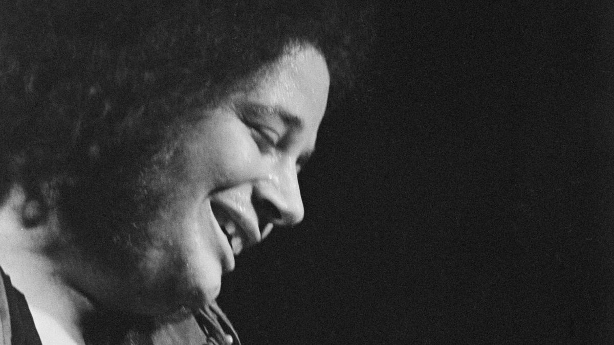 Leslie West of the band Mountain performs at Woodstock, Bethel, USA, August 1969. 