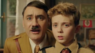 "Hitler" and Jojo looking in the mirror in Jojo Rabbit.