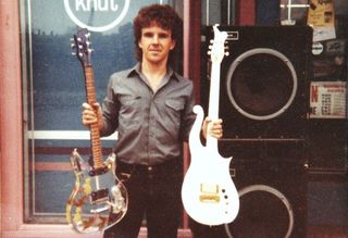 Dave Rusan with Cloud guitar and Lucite build