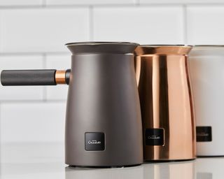 Hotel Chocolat Velvetiser in three different colours including white and copper