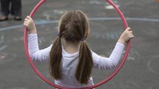 Child playing in a playground