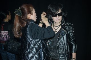 Glam rock: Toshi gets the finishing touches