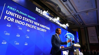 Defense Secretary Pete Hegseth speaks on Indo-Pacific security in Singapore. 