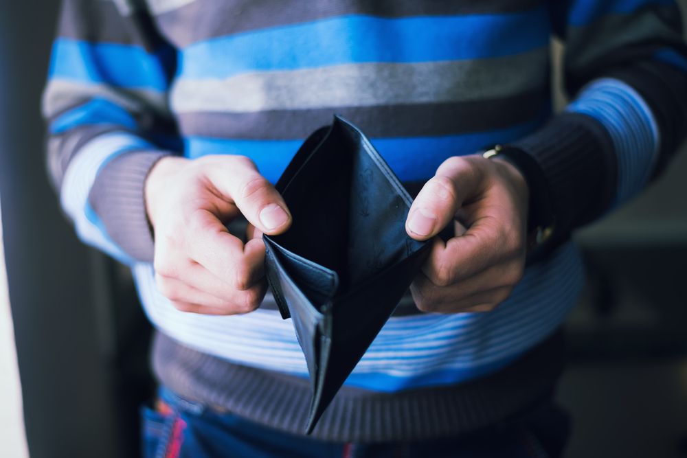 Shutterstock image of an empty wallet