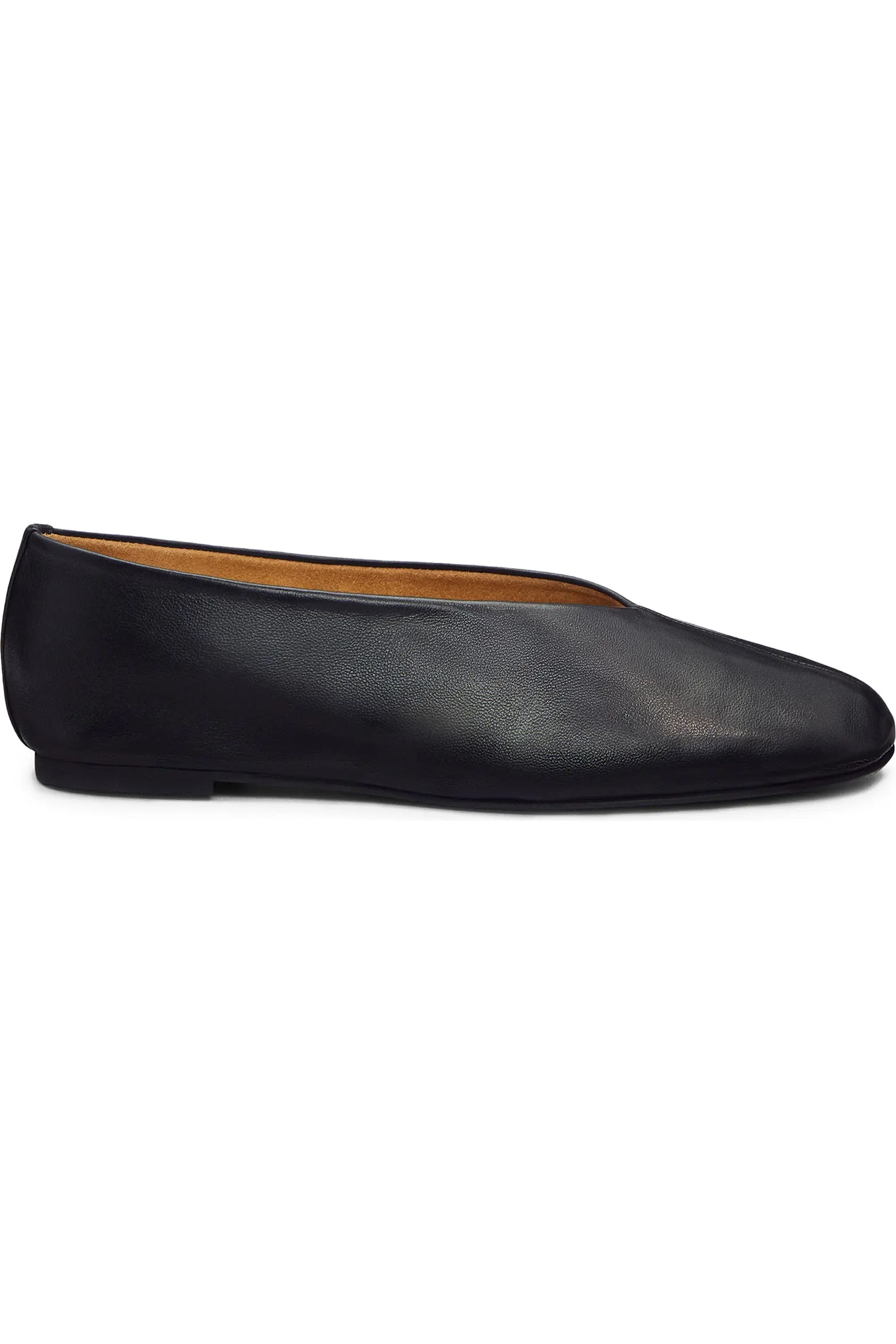 Blaine Ballet Flat Reformation black leather