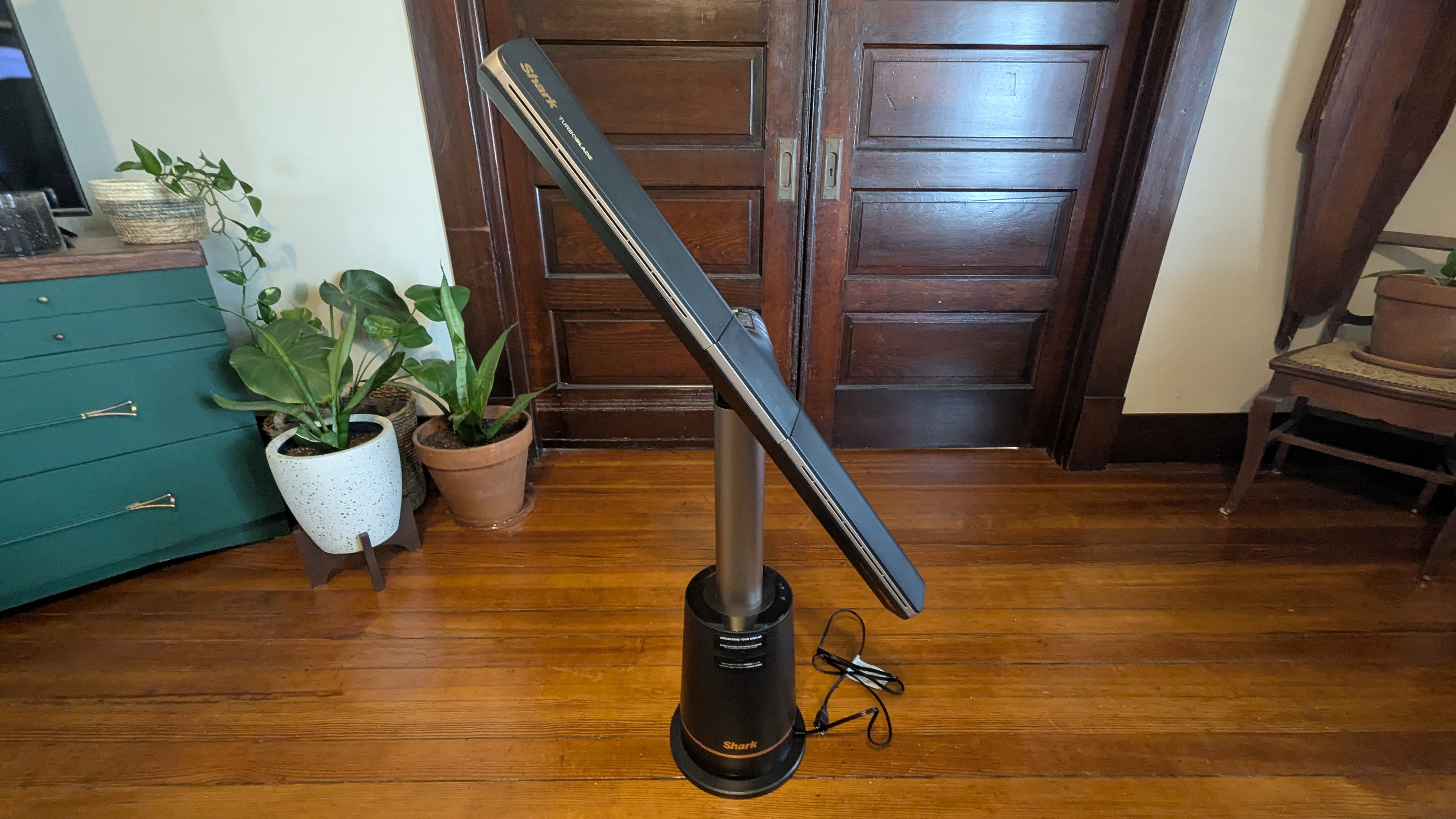 Shark TurboBlade fan in reviewer's home