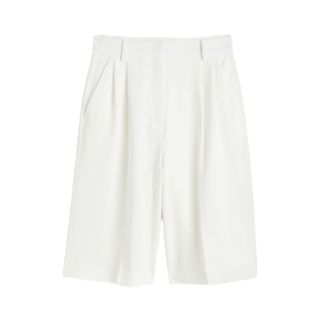 H&M white tailored shorts