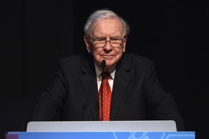 Warren Buffett speaks in New York City