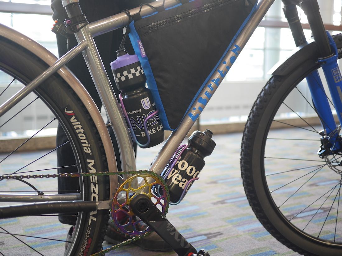 Eva Kloiber showcases her creation at the Philly Bike Expo