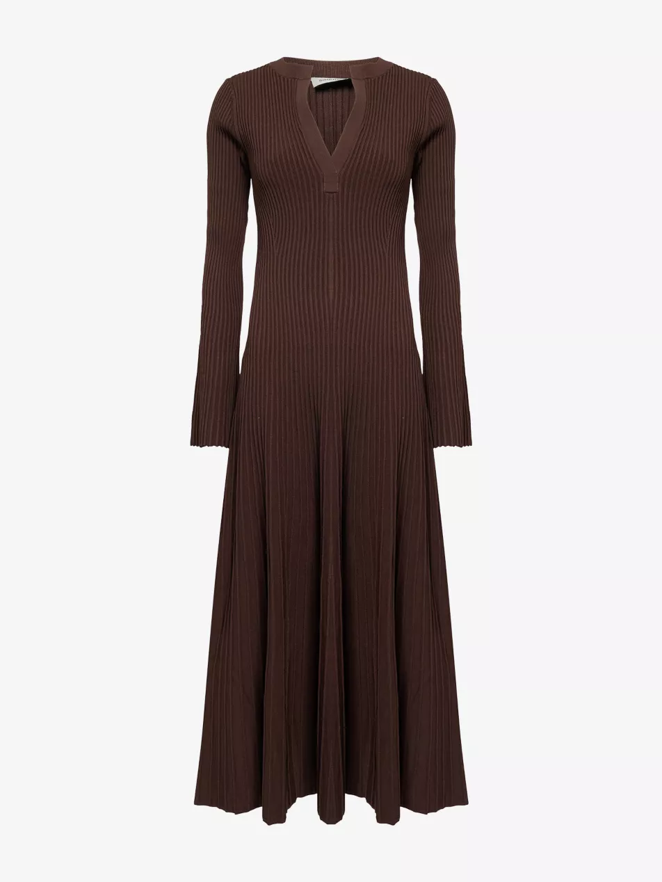 Genna Ribbed Knitted Midi Dress