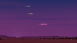 See Mercury above the east-northeast horizon before sunrise this month.