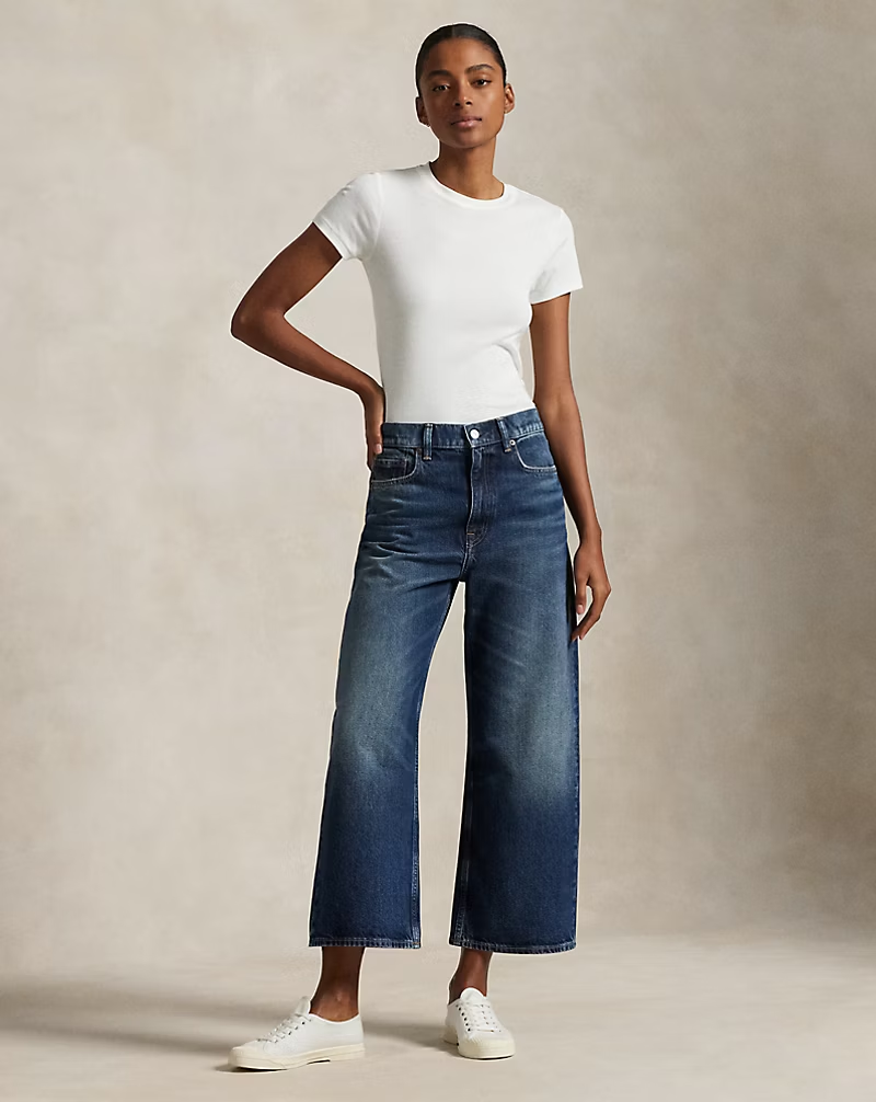 Ralph Lauren, High-Rise Wide-Leg Crop Jean