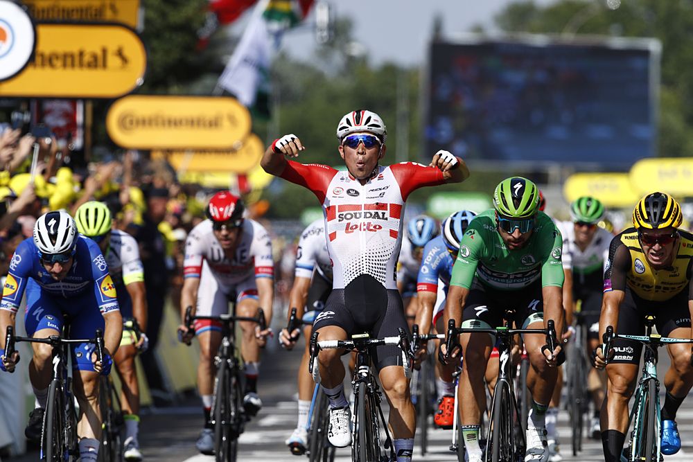 Caleb Ewan (Lotto Soudal) wins stage 16 at the Tour de France in Nimes