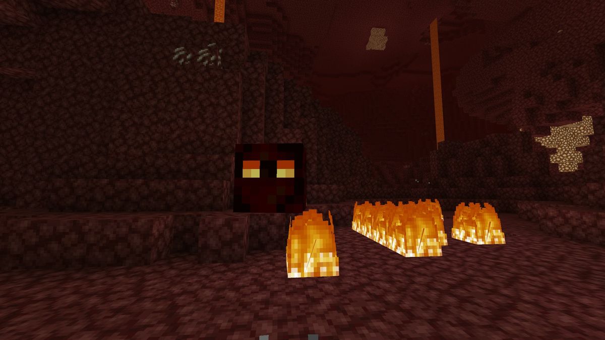 A magma slime in the Nether