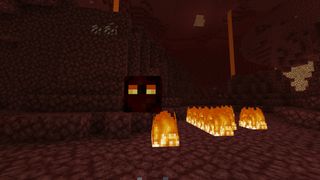 A magma slime in the Nether