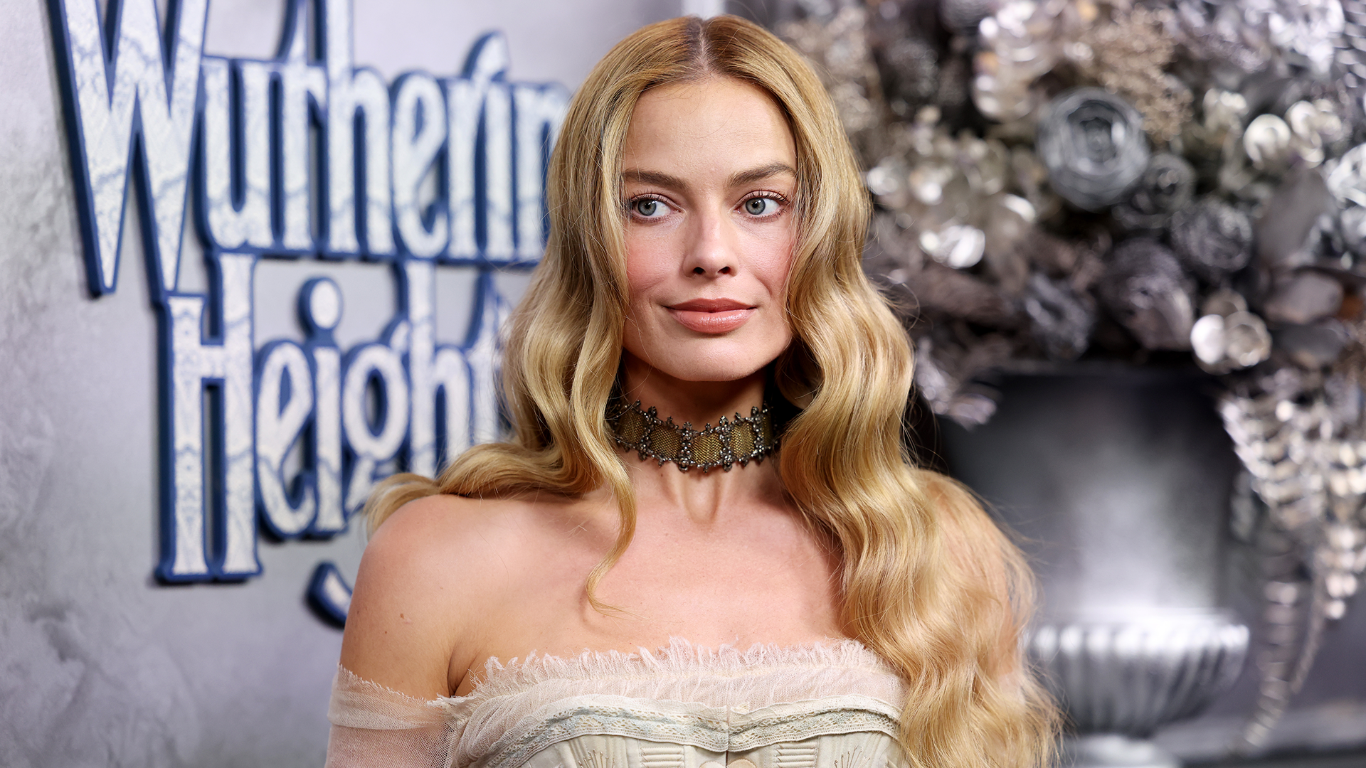 Margot Robbie attended the Australian premiere of Wuthering Heights in a custom corset Ashi Studio gown 