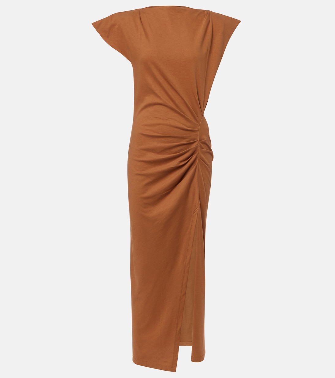 Nadela Gathered Cotton Maxi Dress
