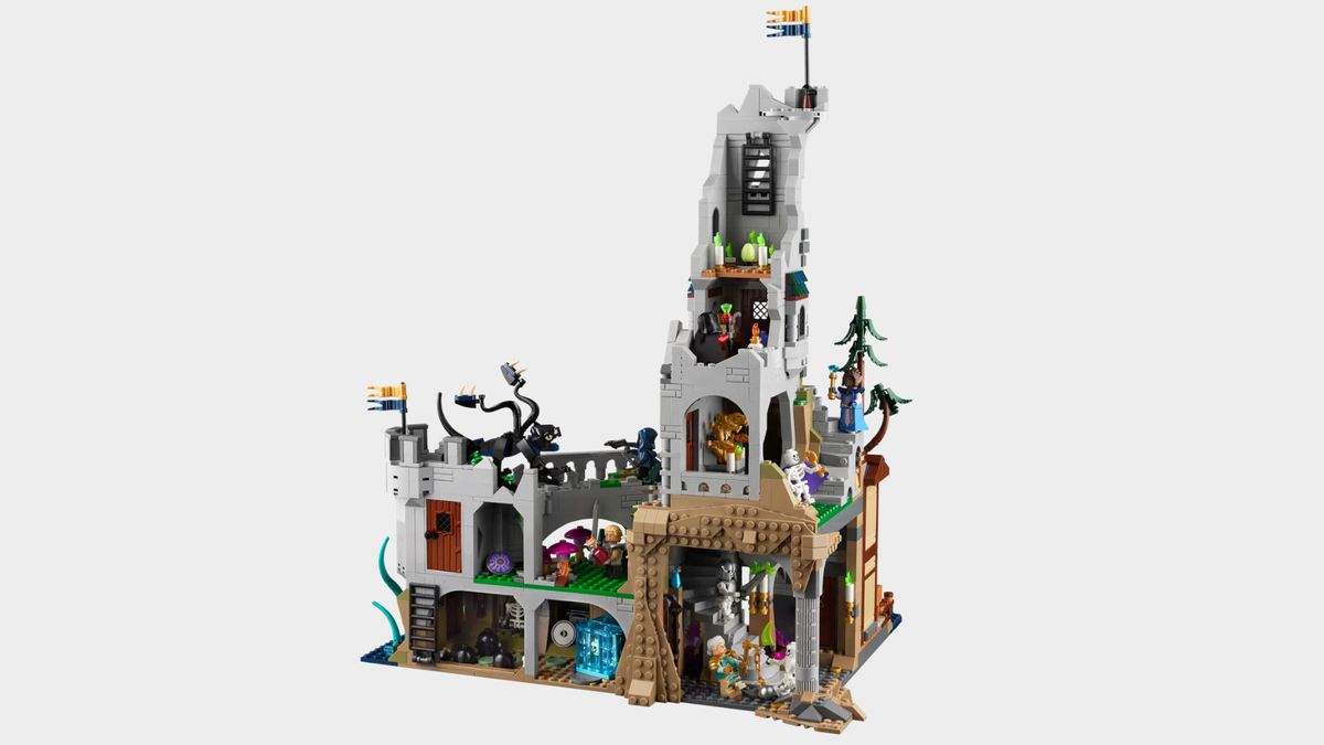 The back of the Lego D&amp;D set on a plain background