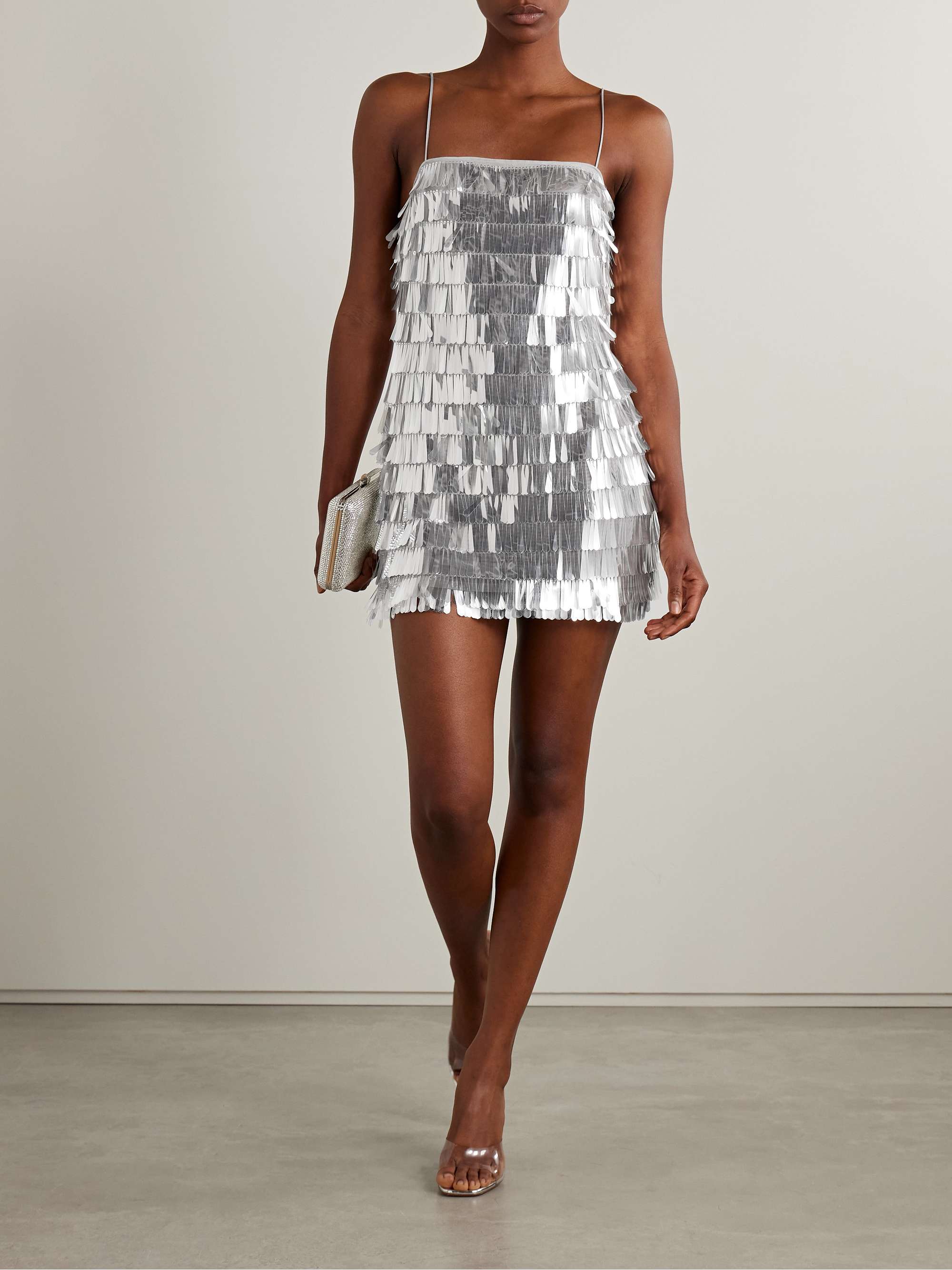 Amalie Paillette-Embellished Tulle Mini Dress