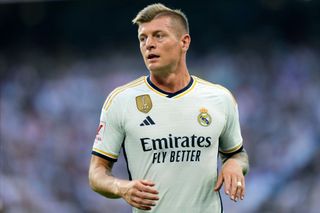 Toni Kroos of Real Madrid CF during the La Liga match between Real Madrid and CA Osasuna played at Santiago Bernabeu Stadium on October 7, 2023 in Madrid, Spain. (Photo by Cesar Cebolla / Pressinphoto / Icon Sport) Manchester City