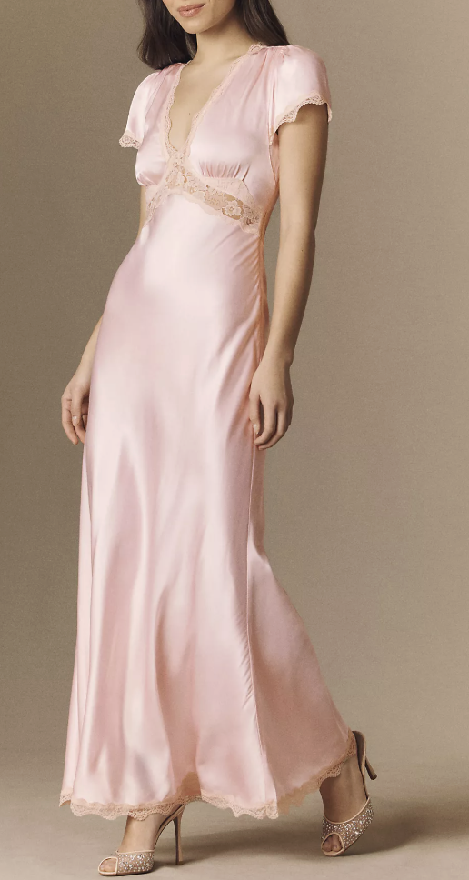 BHLDN, Lace Slip Maxi Dress