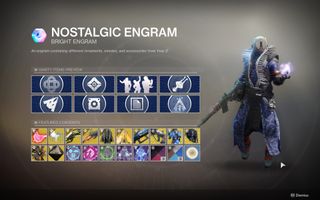 An overview of what you can get in the current Bright Engram for Season of the Undying.