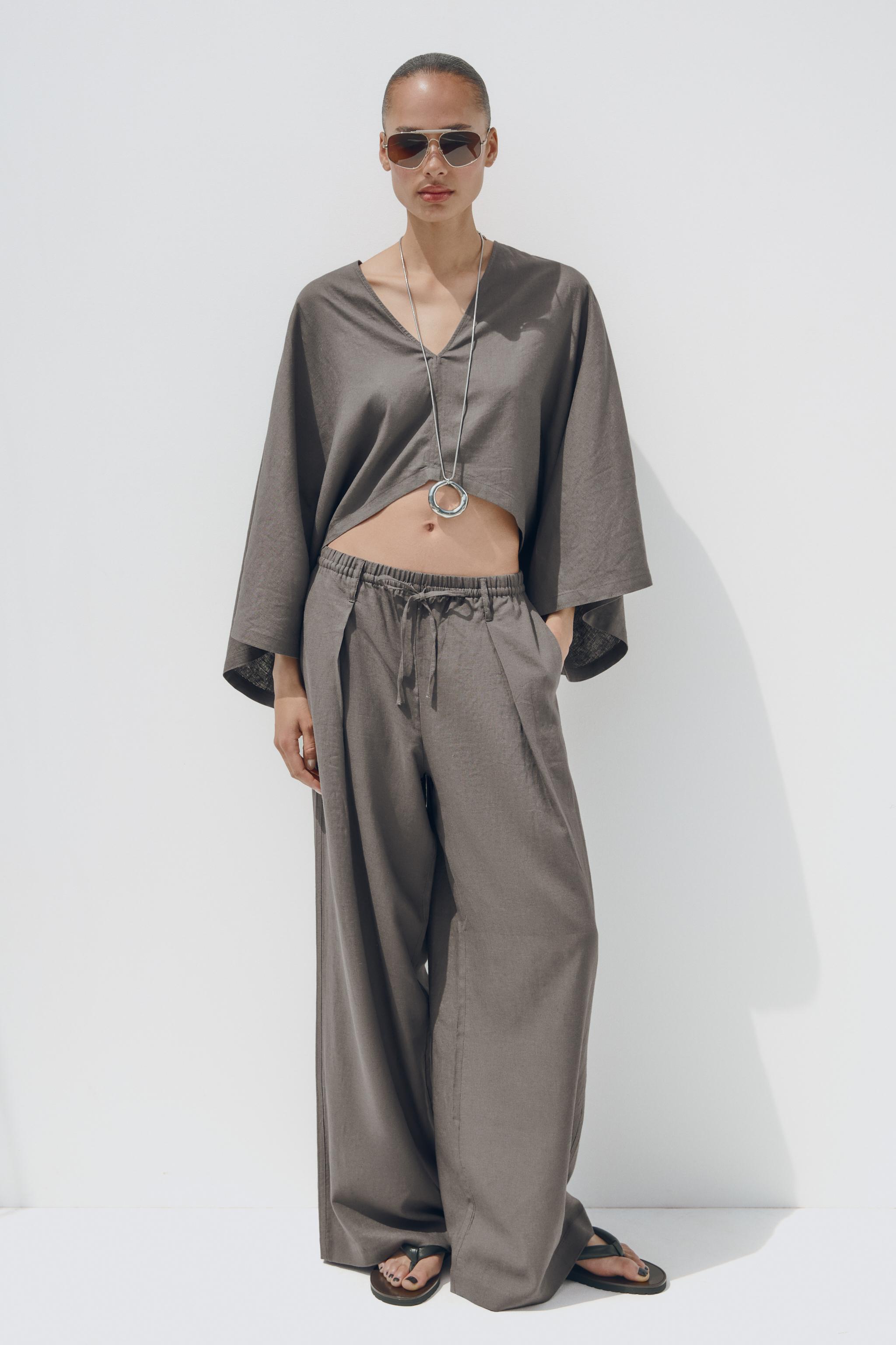 Linen Blend Trousers