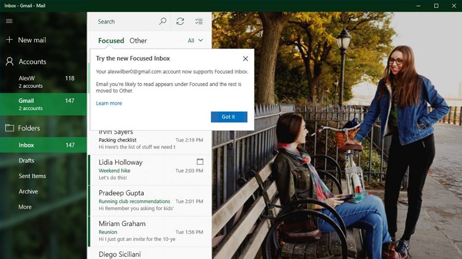 The Windows 10 Mail app now works better with Gmail ...