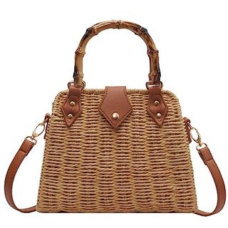 Cross Body Handbags for Women Straw Woven Beach Bag 2025 Summer Handmade Purses Wicker Rattan Bag Holiday