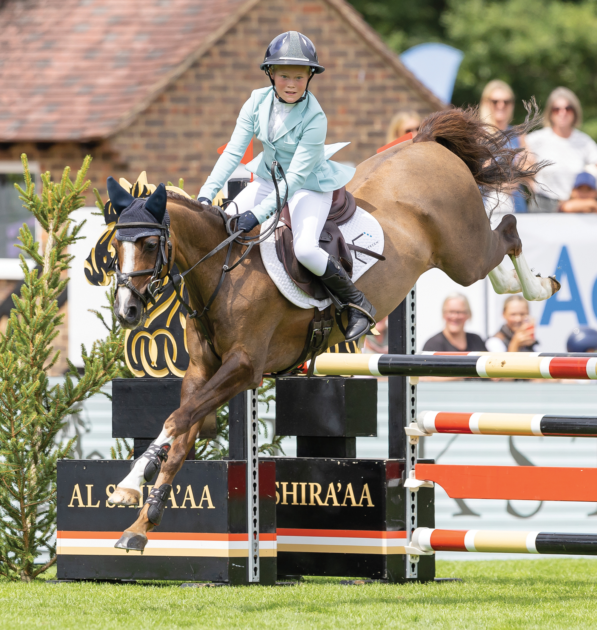 Anya Dewey Clarke and Kilcreene Snapdragon competing in the Pro Ponies UK BS Winter 128cms Championship at The 2026 Agria Royal International Horse Show at Hickstead
