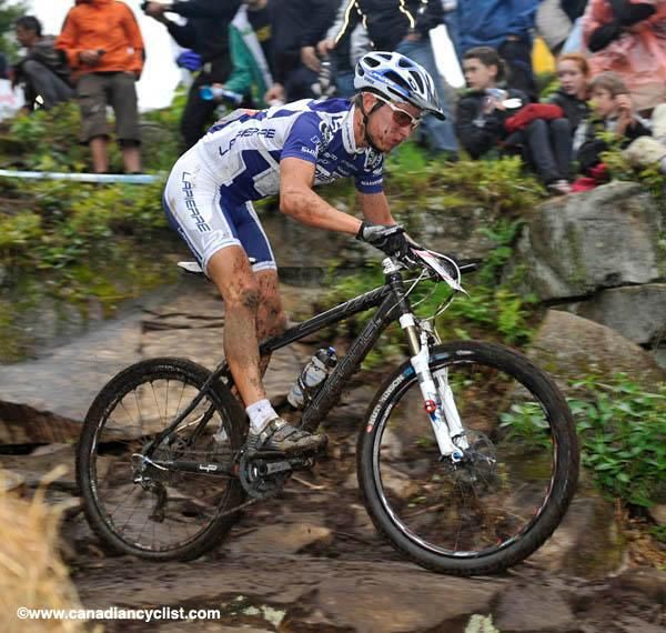 U23 rider Alexis Vuillermoz was in fifth during the early laps.