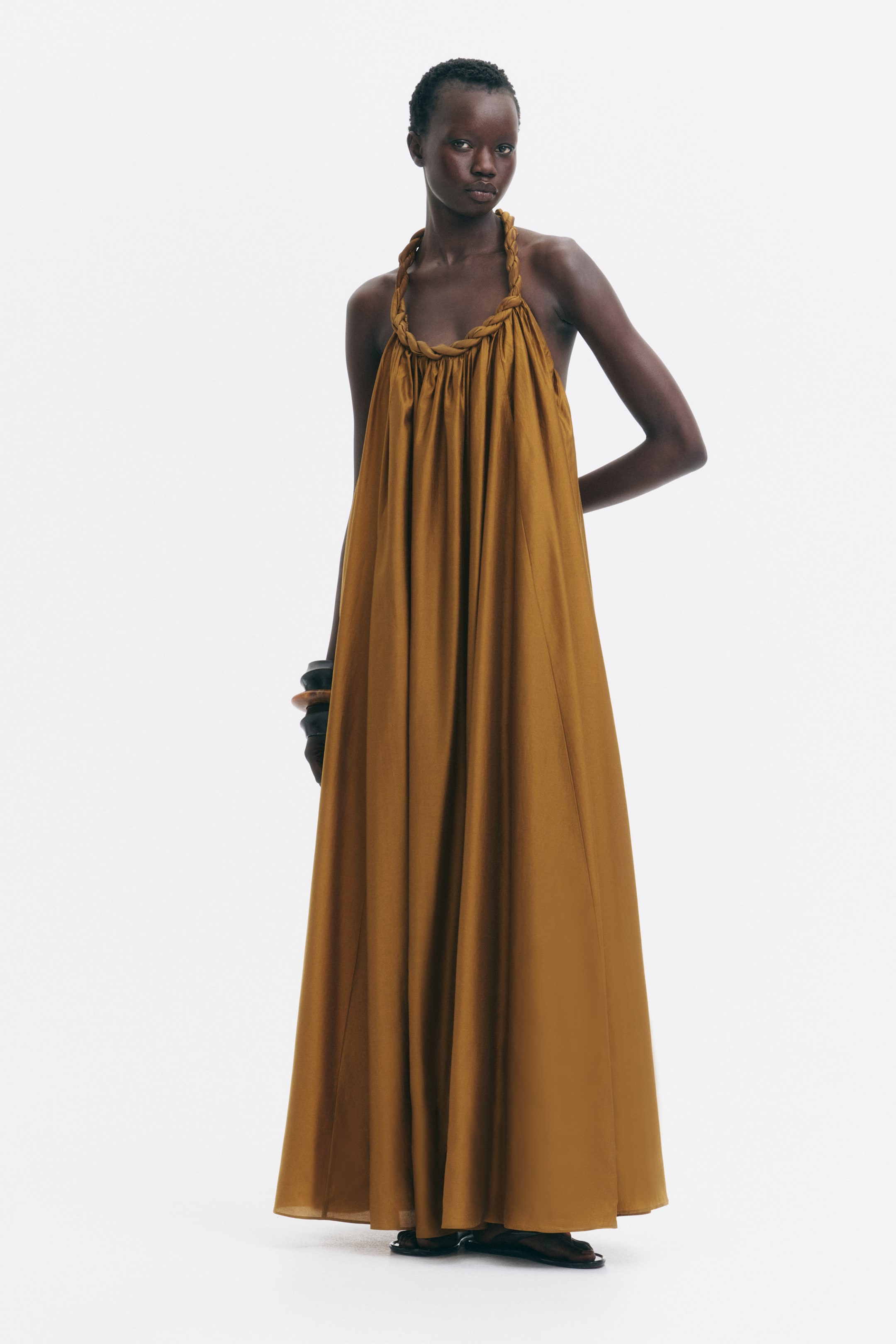 Braid-Detail Dress
