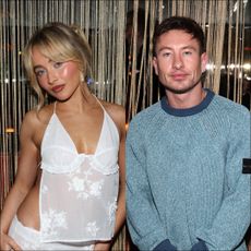 Sabrina Carpenter and Barry Keoghan at a Grammys afterparty.