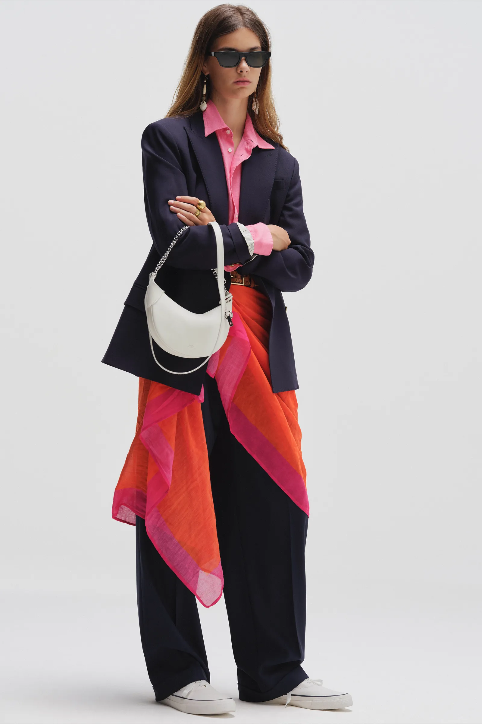 S/S 26 Polo Ralph Lauren model wears canvas sneakers.