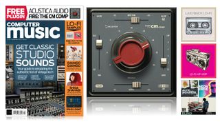 Front cover of Computer music magazine alongside free Acustica plugin