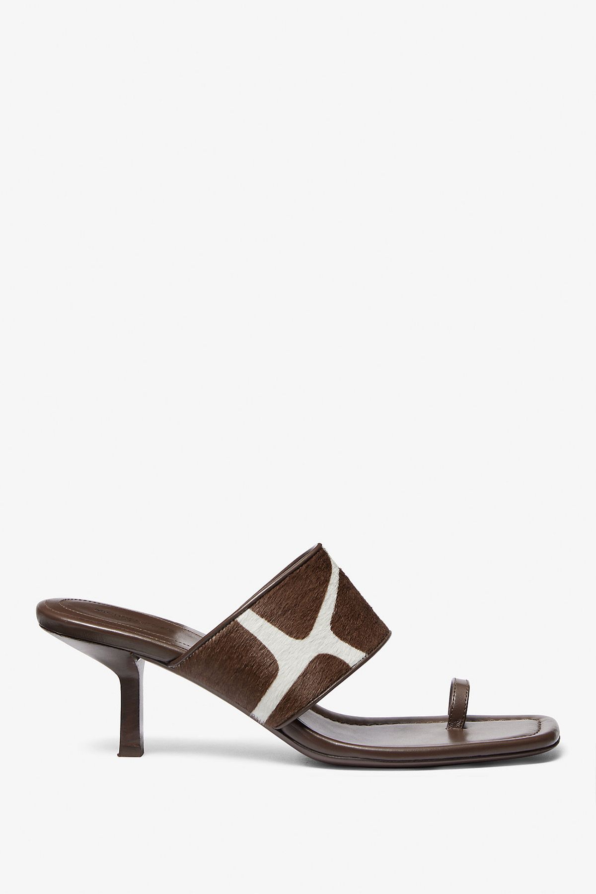 Michael Kors, Dionne Giraffe Print Calf Hair Sandal