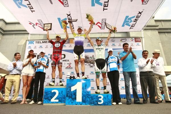 The stage 1 podium in Mexico