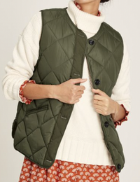 Joules Radley Green Showerproof Diamond Quilted Gilet:&nbsp;was £59.95, now £41 at Joules (save £18)