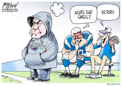 Editorial cartoon sports NFL Patriots