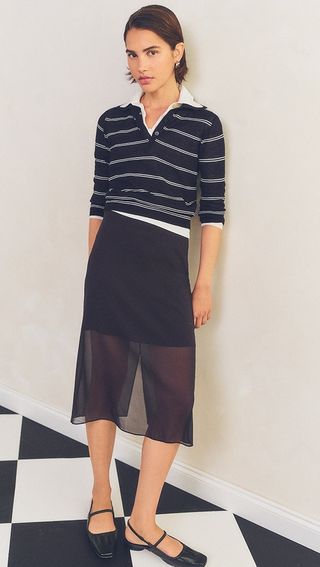 Vince Sheer Pencil Skirt